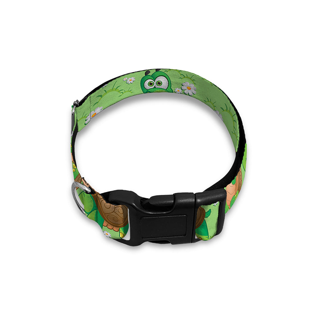 Cartoon Turtle Pattern Print Dog Collar