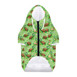 Cartoon Turtle Pattern Print Dog Zip Up Hoodie