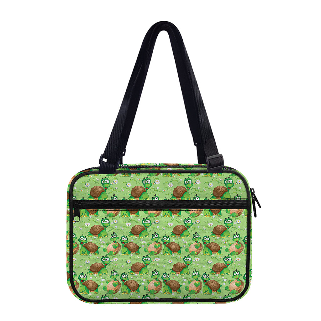 Cartoon Turtle Pattern Print Double Strap Bible Bag