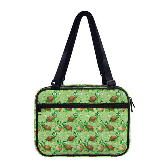 Cartoon Turtle Pattern Print Double Strap Bible Bag