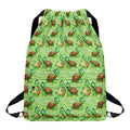 Cartoon Turtle Pattern Print Drawstring Backpack