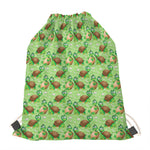 Cartoon Turtle Pattern Print Drawstring Bag
