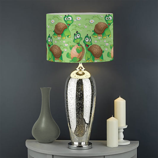 Cartoon Turtle Pattern Print Drum Lamp Shade
