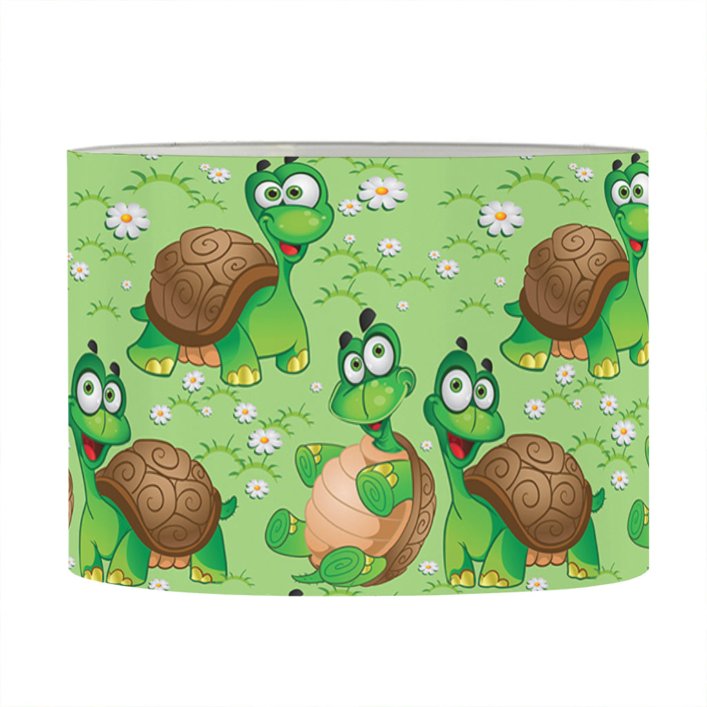 Cartoon Turtle Pattern Print Drum Lamp Shade
