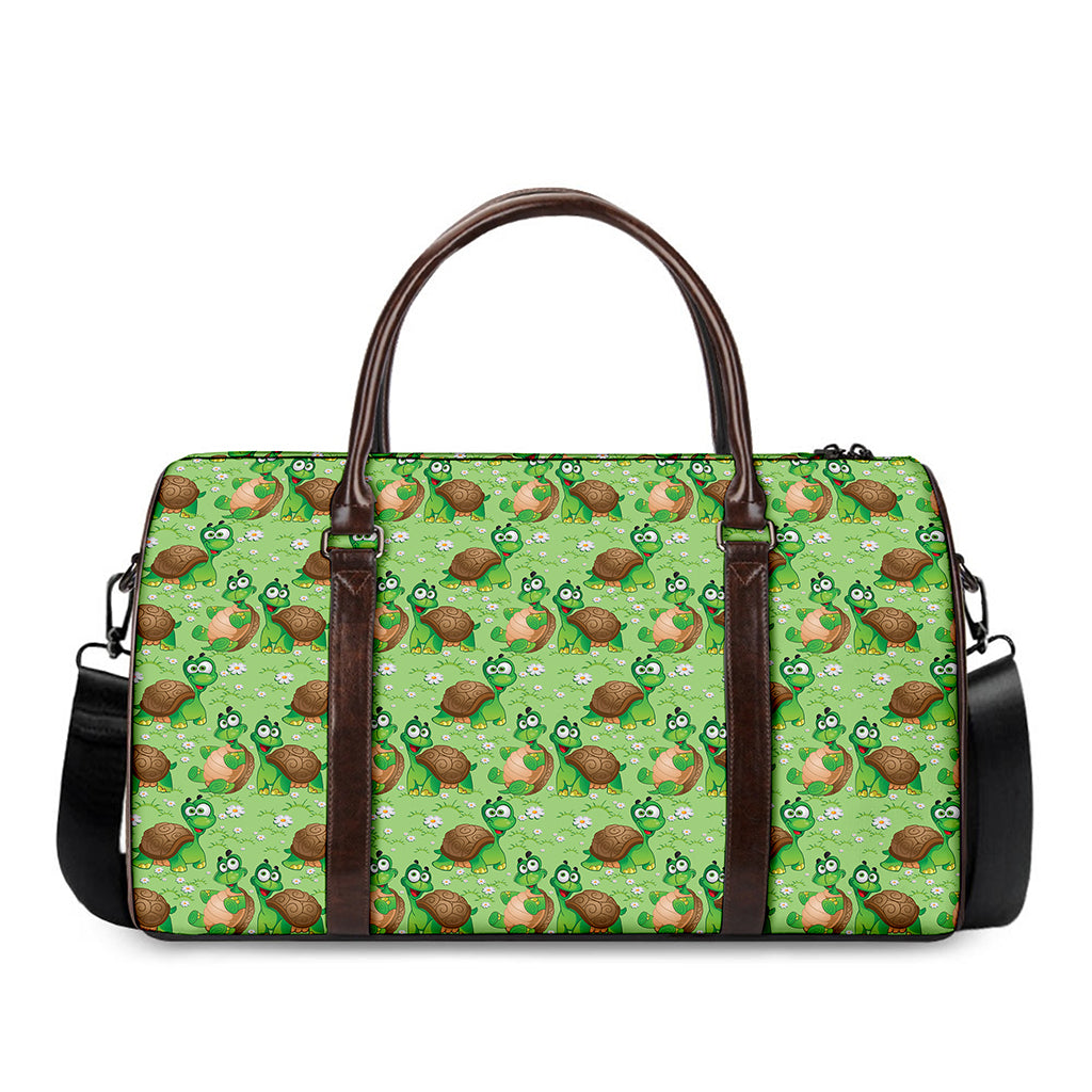 Cartoon Turtle Pattern Print Duffle Bag