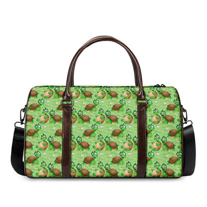 Cartoon Turtle Pattern Print Duffle Bag