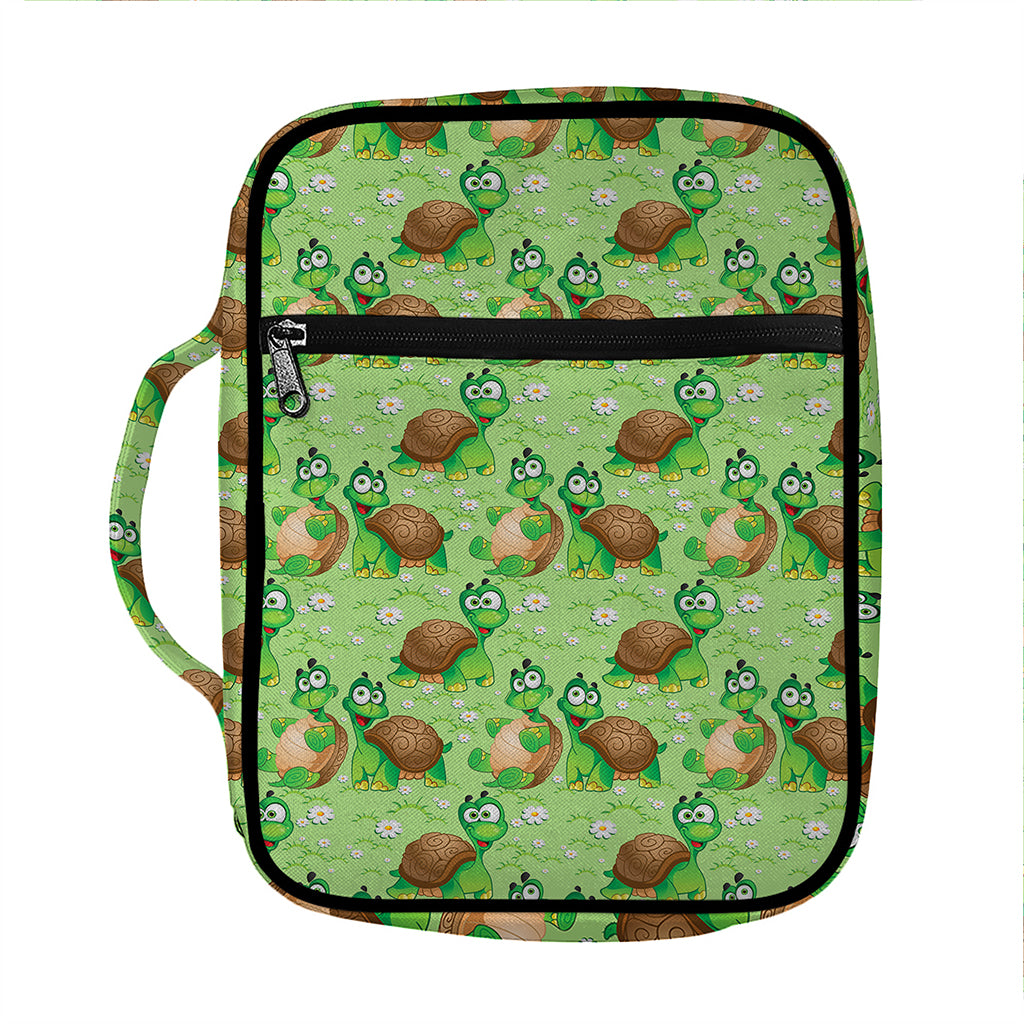 Cartoon Turtle Pattern Print Front Pocket Bible Bag
