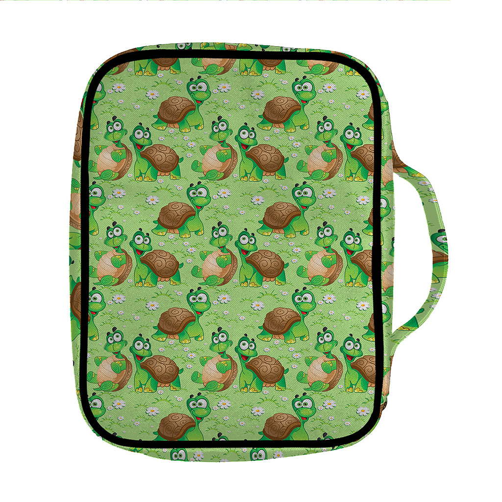 Cartoon Turtle Pattern Print Front Pocket Bible Bag
