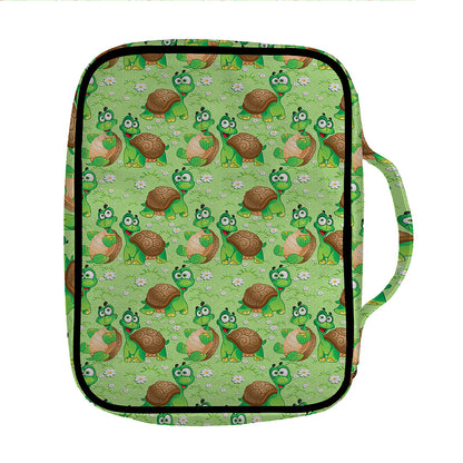 Cartoon Turtle Pattern Print Front Pocket Bible Bag