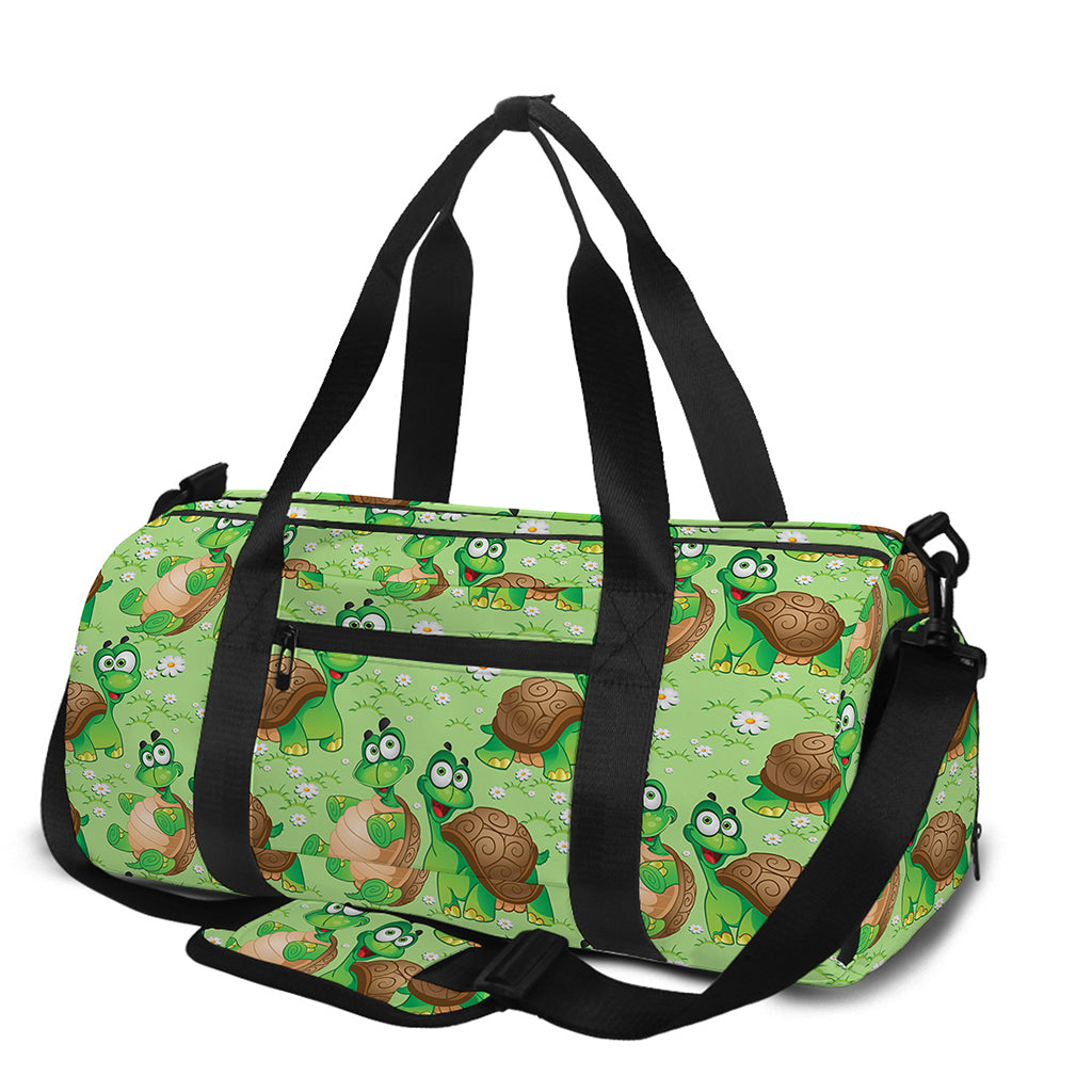 Cartoon Turtle Pattern Print Gym Bag