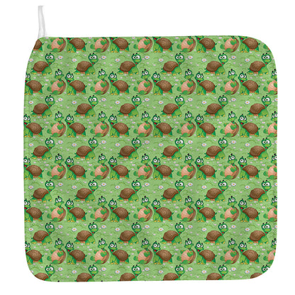 Cartoon Turtle Pattern Print Hand Towel