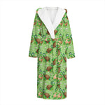 Cartoon Turtle Pattern Print Hooded Bathrobe