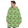 Cartoon Turtle Pattern Print Hoodie Blanket