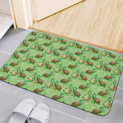 Cartoon Turtle Pattern Print Indoor Door Mat