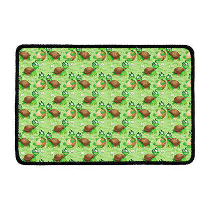 Cartoon Turtle Pattern Print Kitchen Mat