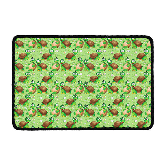 Cartoon Turtle Pattern Print Kitchen Mat