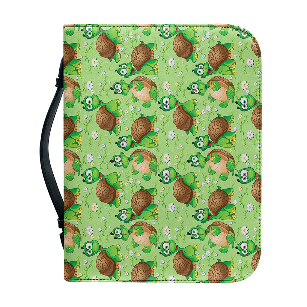 Cartoon Turtle Pattern Print Leather Bible Cover