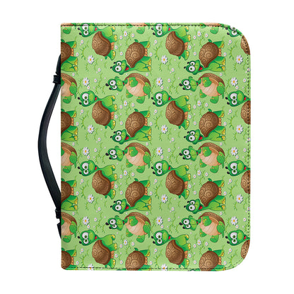 Cartoon Turtle Pattern Print Leather Bible Cover