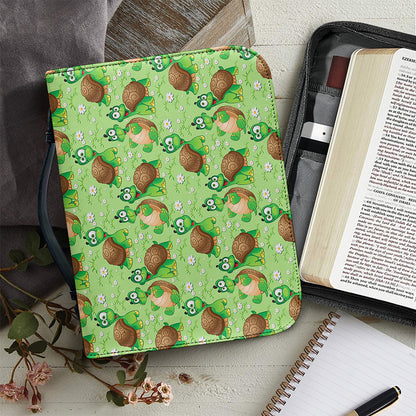 Cartoon Turtle Pattern Print Leather Bible Cover