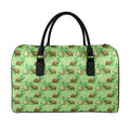 Cartoon Turtle Pattern Print Leather Duffel Bag
