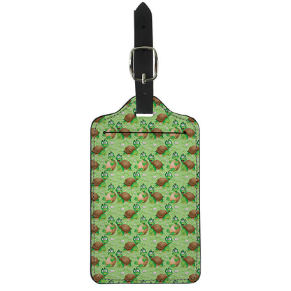 Cartoon Turtle Pattern Print Luggage Tag