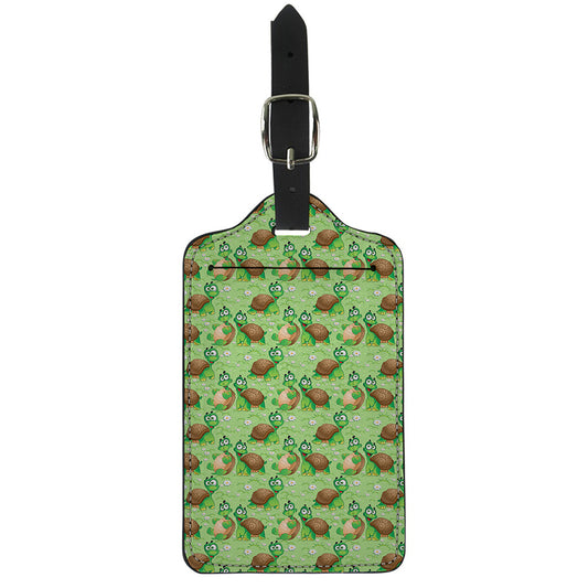 Cartoon Turtle Pattern Print Luggage Tag