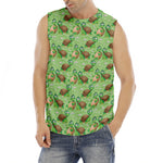 Cartoon Turtle Pattern Print Men's Fitness Tank Top
