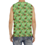 Cartoon Turtle Pattern Print Men's Fitness Tank Top