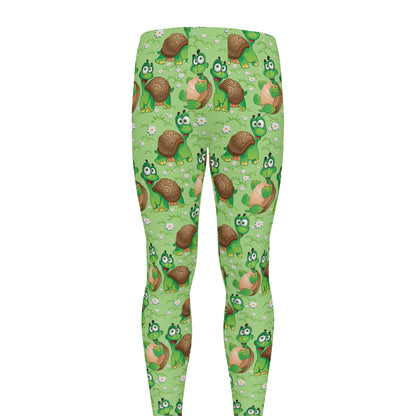 Cartoon Turtle Pattern Print Men's leggings