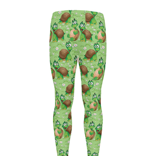 Cartoon Turtle Pattern Print Men's leggings