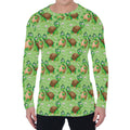 Cartoon Turtle Pattern Print Men's Long Sleeve T-Shirt
