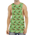Cartoon Turtle Pattern Print Men's Muscle Tank Top