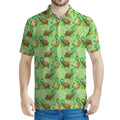 Cartoon Turtle Pattern Print Men's Polo Shirt
