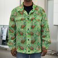 Cartoon Turtle Pattern Print Men's Shirt Jacket