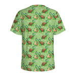 Cartoon Turtle Pattern Print Men's Sports T-Shirt