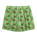 Cartoon Turtle Pattern Print Mesh Shorts
