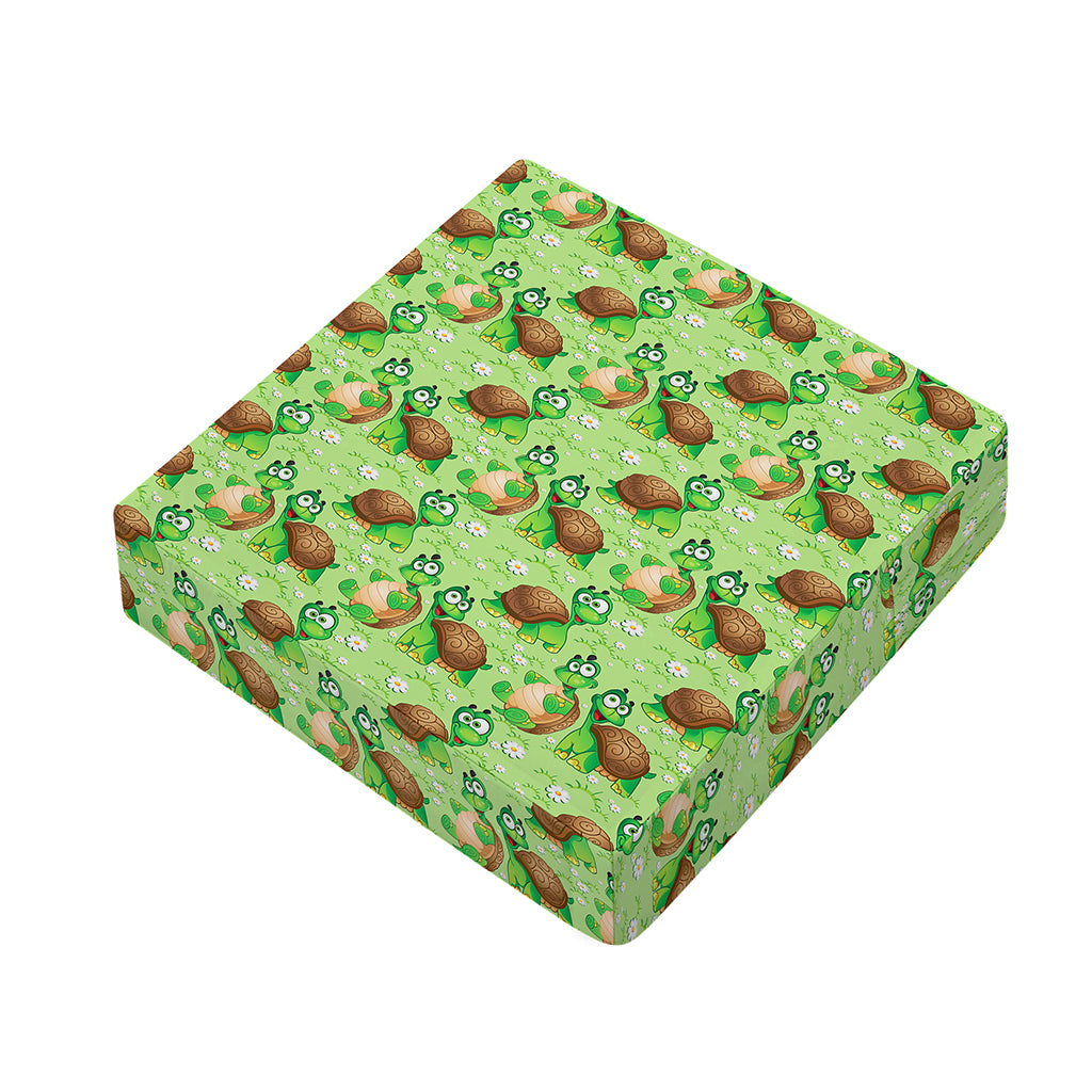 Cartoon Turtle Pattern Print Outdoor Seat Cushion Cover