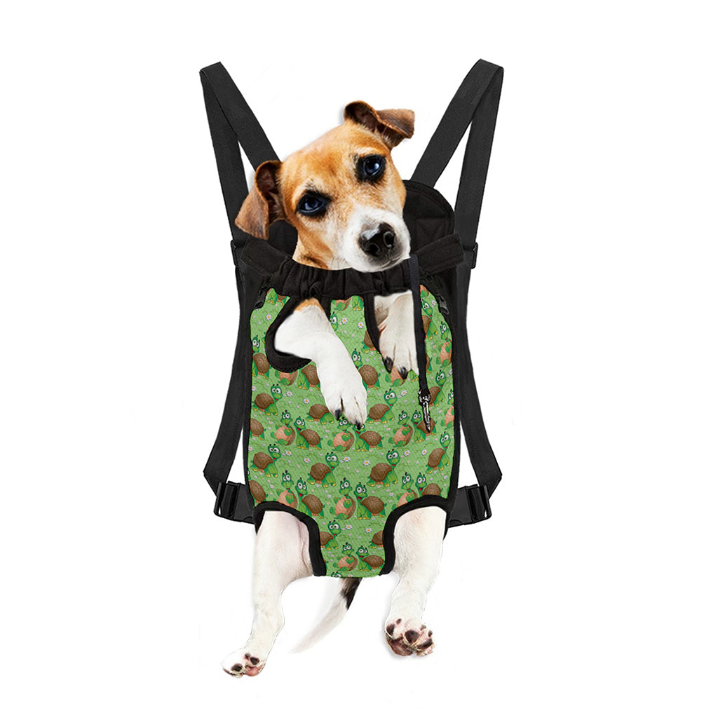 Cartoon Turtle Pattern Print Pet Carrier Backpack