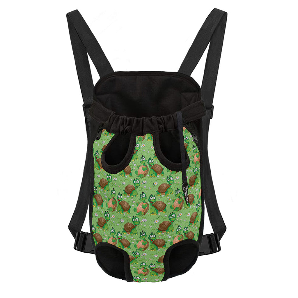 Cartoon Turtle Pattern Print Pet Carrier Backpack