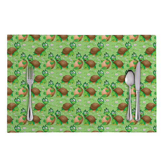 Cartoon Turtle Pattern Print Placemat