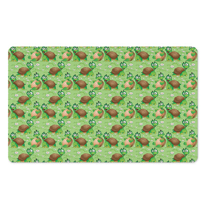 Cartoon Turtle Pattern Print Polyester Doormat