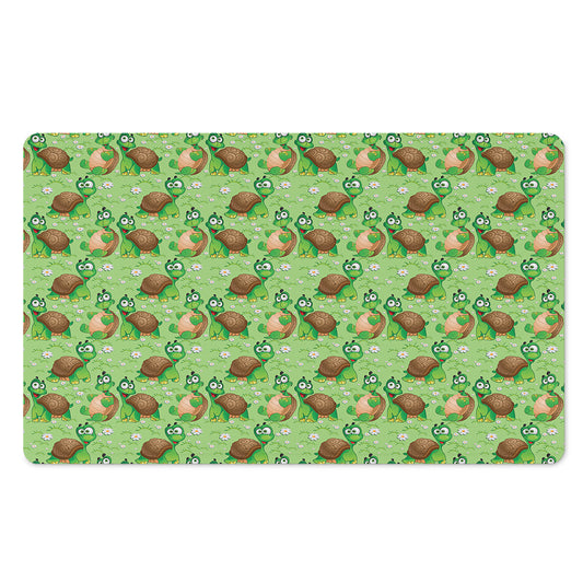 Cartoon Turtle Pattern Print Polyester Doormat