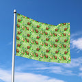 Cartoon Turtle Pattern Print Polyester Flag