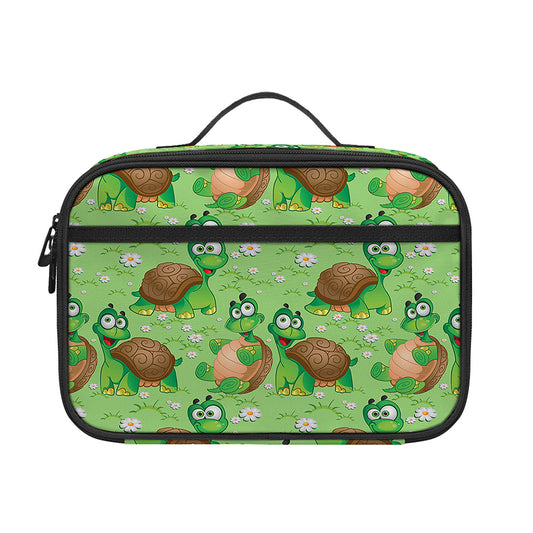 Cartoon Turtle Pattern Print Portable Lunch Bag