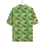 Cartoon Turtle Pattern Print Rayon Hawaiian Shirt
