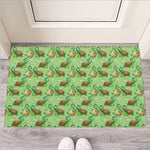 Cartoon Turtle Pattern Print Rubber Doormat