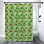 Cartoon Turtle Pattern Print Shower Curtain