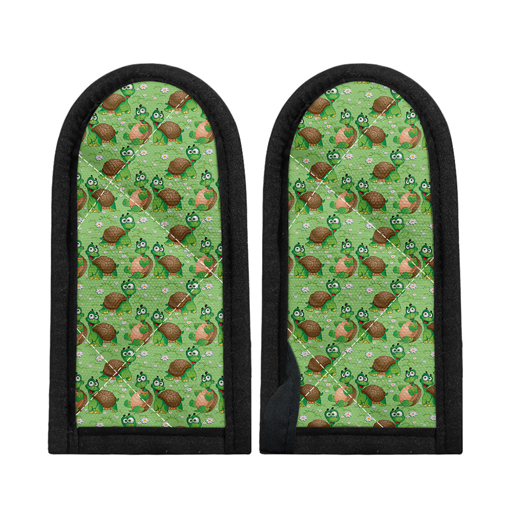 Cartoon Turtle Pattern Print Skillet Handle Cover