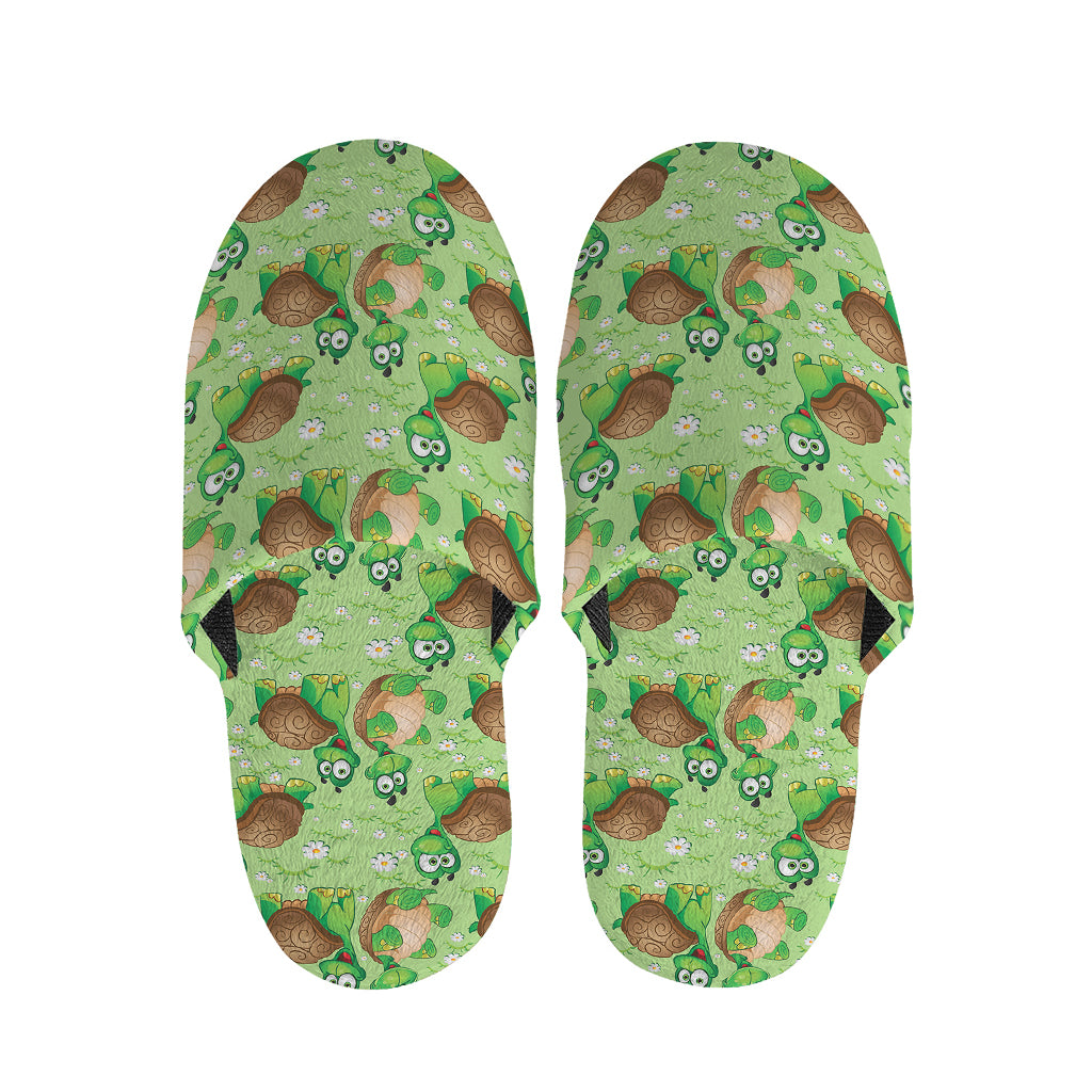 Cartoon Turtle Pattern Print Slippers