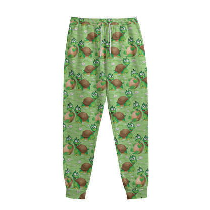 Cartoon Turtle Pattern Print Sweatpants